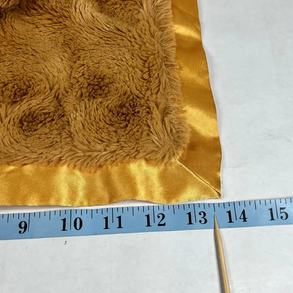 CLOUD ISLAND Puppy Dog Security Blanket Lovey Brown Gold Satin Plush 14in 2024